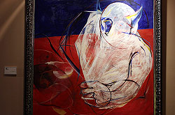 نمایشگاه آثار دکتر محمدرضا باقری بانام «آشوب رنگ حماسه»